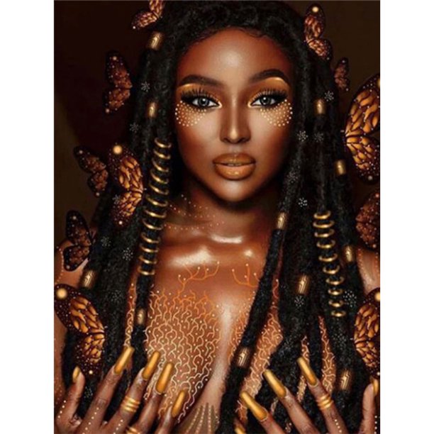 Cuadros Decorativos Kits de pintura de diamantes 5D DIY Belleza africana Taladro cuadrado completo Decoración de pared Sywqhk Nuevos Originales