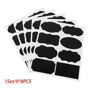 JDEFEG Cute Girly Things for School Craft Sticker Made Well Candy Kitchen 72Pcs Labels Blackboard Organizer Jar Office & Stationery Mini Journal Black One Size