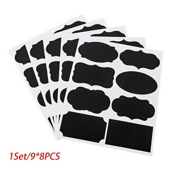jovati Mason Jar Labels Stickers 72Pcs Well Made Blackboard Sticker Kitchen Candy Jar Organizer Labels