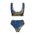 thumbnail image 5 of Daiia Colorful Coral Reef Women's Bikini Set Two Piece Swimsuit High Waisted Bikini Adjustable Straps Bikini Perfect for Beach, Pool, and Summer Vacation-Medium, 5 of 9