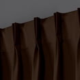 thumbnail image 2 of Rivana pinch pleat curtains for living room 100% blackout curtains for bedroom pinch pleated drapes thermal insulated (52Wx84L,1 panel, Cocoa Brown), 2 of 7