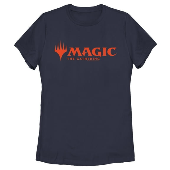Women's Magic: The Gathering Daring Logo  Graphic Tee Navy Blue Medium