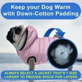 thumbnail image 5 of Pawtitas Reversible Dog Jacket Water Resistant Dog Coat for Cold Weather - 3X-Small Jacket - Purple / Grey, 5 of 9