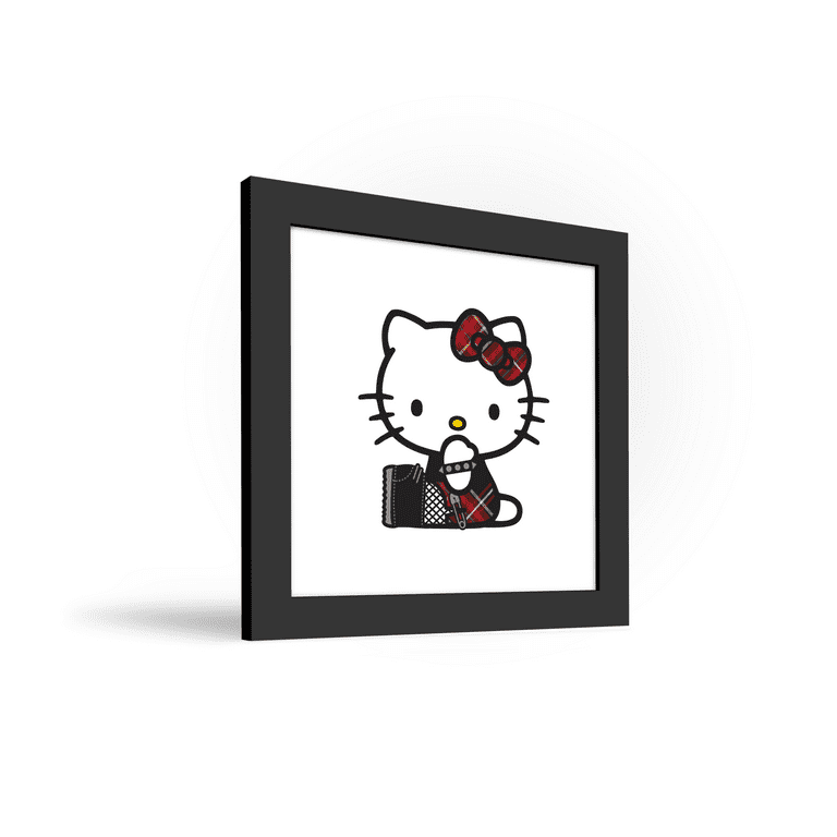 Gallery Pops Sanrio Hello Kitty - Punk Red Wall Art, Black Framed
