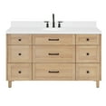 thumbnail image 5 of ARIEL Monroe 60 Inch Single Oval Sink Bathroom Vanity With Carrara White Quartz Countertop 1.5 Inch Edge In White, 5 of 6