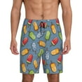 thumbnail image 1 of Fotbe Fruit Ice Cream Pantalones Cortos de Pijama para Hombre, Ropa de Dormir, Pantalones de Pijama Cortos para Hombre-Small, 1 of 6