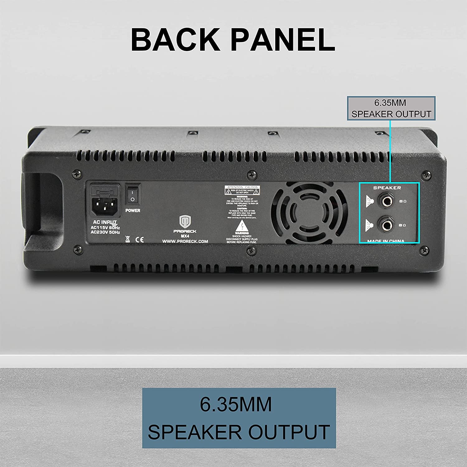 PRORECK MX8 2500 P.M.P.O 8 Channel Compact Studio Powered Mixer with Built In Effects & USB Audio Interface for Party/Meeting/Wedding