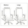 thumbnail image 3 of FastXmas Office Chair Cover, Stretchable Solid Color Computer Chair Slipcovers with Zipper, Soft Breathable Dust-proof High Back Chair Spandex Cover Removable Washable Universal Desk Chair Protector, 3 of 9