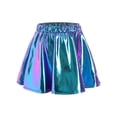 thumbnail image 1 of vastwit Jupe-Short Évasée Métallique Scintillante pour Filles, Bleu m, 1 of 7
