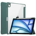 thumbnail image 4 of Allytechgroup Stand Case for iPad Air 11 inch M3 (2025) with Pencil Holder Clear Transparent Back & Soft TPU Shockproof Frame Cover [Auto Sleep/Wake] Smart Lightweight Trifold Shell, Darkgreen, 4 of 9