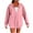 Pink, variant on Mlzmgr Womens Jackets Long Sleeve Fleece Thermal Sweatshirts Drawstring Hooded Full Zip up Collared Outdoor Activewear