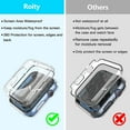 thumbnail image 2 of GHSDFBB [2 in 1] Waterproof Case with Tempered Glass Screen Protector for Apple Watch Series 6 SE Series 5 Series 4 44mm, Front & Back Hard PC Full Protective Cover for iWatch, Matte Transparent, 2 of 7