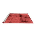 thumbnail image 2 of Ahgly Company Machine Washable Indoor Square Abstract Red Modern Area Rugs, 6' Square, 2 of 4