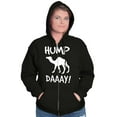 thumbnail image 4 of Hump Day Camel Wednesday Weekday Unisex Fleece Graphic Zip Up Hoodie Brisco Brands 2X, 4 of 5