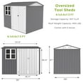 thumbnail image 3 of Unique Choice 6 x 8 FT Metal Outdoor Storage Shed with Window for Backyard and Patio, Metal Shed for Tool, Bike and Garden Storage, 3 of 11