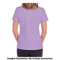 thumbnail image 3 of Playera Fruit of the Loom para Mujer, Manga Corta Cuello V, Lila, Talla EG, 3 of 4