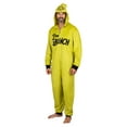Dr. Seuss The Grinch Mens Union Suit Onesie Pajama Costume with Hood