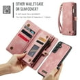 thumbnail image 2 of Dteck 2 in 1 Detachable for Samsung Galaxy A36 5G Wallet Case with Card Holder, Shockproof Retro Premium Flip Leather Cover Magnetic Zipper Pocket Phone Cases, Pink, 2 of 6