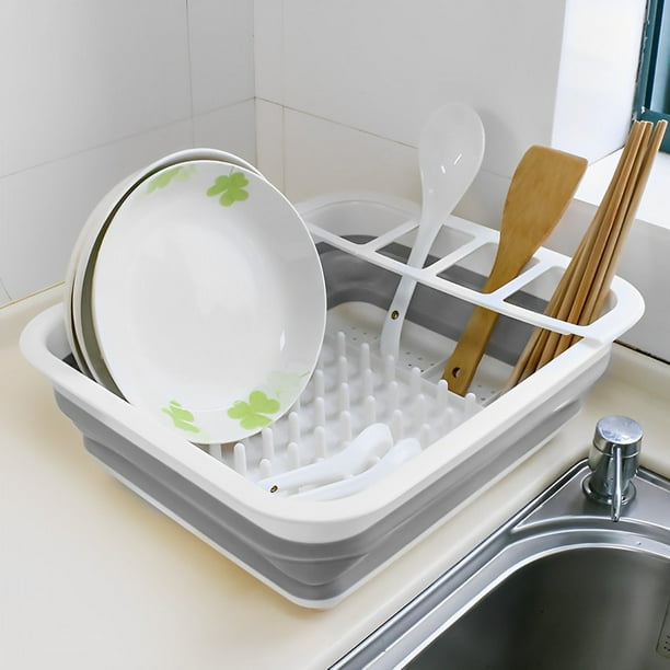 Collapsible Dish Drying Rack Portable Dish Drainer 14.8 x 10.8 x 5 inches