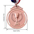 thumbnail image 2 of 2 Inches Gold Silver Bronze Award Medal with Neck Ribbon Gold Silver Bronze Prize Round for Kids School Sports Meeting （Copper ）, 2 of 6