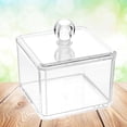 thumbnail image 5 of 2 unidades de organizador de bolas de algodón e hisopos, caja de acrílico transparente para hisopos, almohadillas de maquillaje, cosméticos y más (transparente), 5 of 5