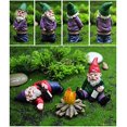 thumbnail image 5 of Estatuas de gnomos de jardín, interesantes sprites al aire libre, artesanías de resina, 4 piezas, jardín de hadas en miniatura, decoraciones de césped (BX4) Ofspeizc LF-0180, 5 of 5