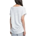 thumbnail image 2 of DKNY V Neck Drawstring T-Shirt White M, 2 of 2