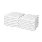 12 Pack of Lulworth Standard Size Soft White Pillowcases