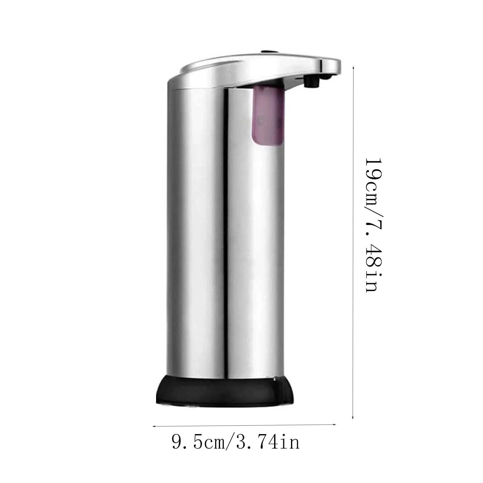 Automatic Soap Dispenser, 3.7x7.4inch 3-Level Adjustable Stainless Steel Soap Dispenser with Infrared Sensor and Waterproof Base, Liquid Soap Dispenser for Kitchen Bathroom