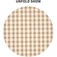 thumbnail image 3 of Round Tablecloth 60 Inch, Brown White Plaid Round Table Cover Comfortable Table Cloth Kitchen Tablecloths for Restaurant, Picnic, Indoor and Outdoor Dining, 3 of 8