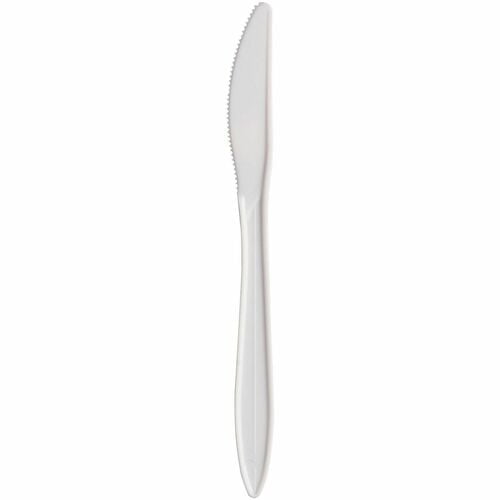 Style Setter Medium Weight Polypropylene Knife Cutlery - White (1000/Carton)