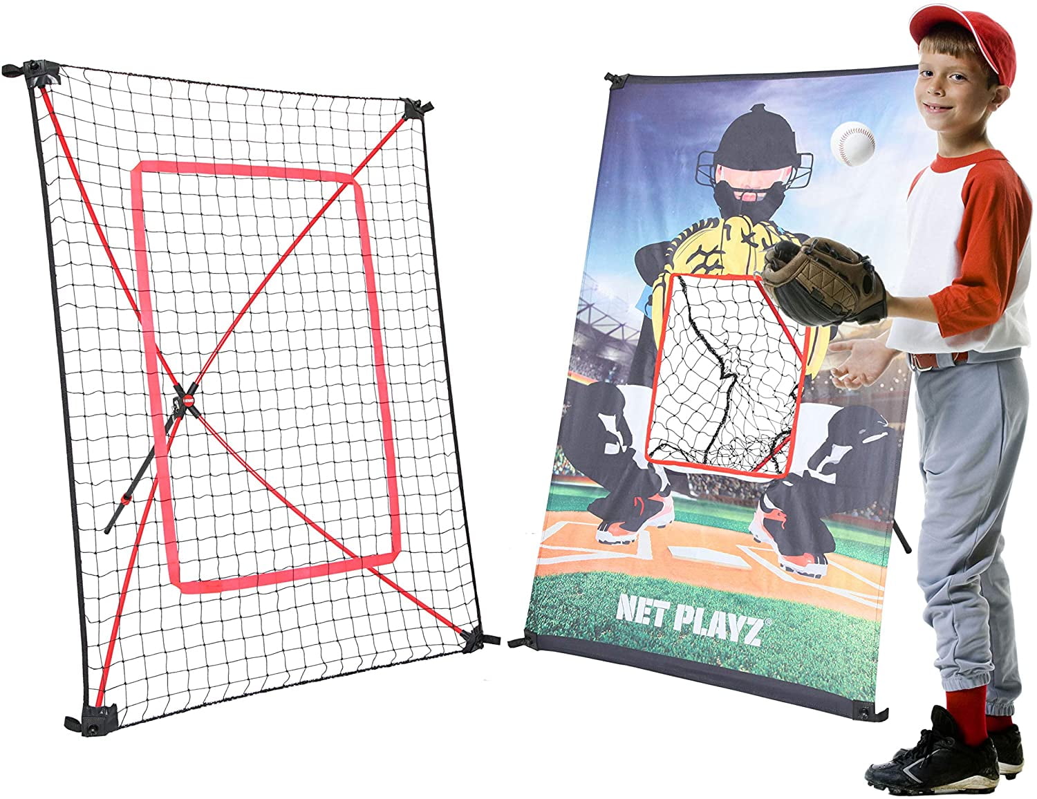 Lacrosse Pitching Catch Return Trainer Pitchback Rebounder Net Target Screen 