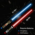 thumbnail image 4 of TOY Life 2 Pack Light Up Lightsaber for Kids Expandable Light Up Sword for Kids Adult 2in1 LED + FX Sound Lightsavers Dual Light Up Toy Dark Saber for Adult Galaxy Wars Saber, 4 of 8