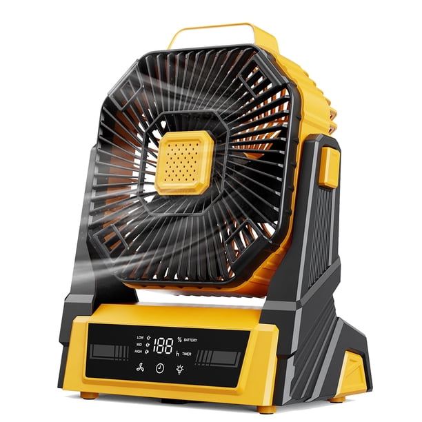 Ventilador portátil para acampar KopBeau 20000 mAh con luces y gancho