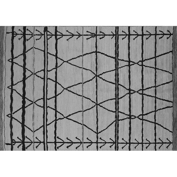 Ahgly Company Indoor Rectangle Solid Gray Modern Area Rugs, 8' x 10'