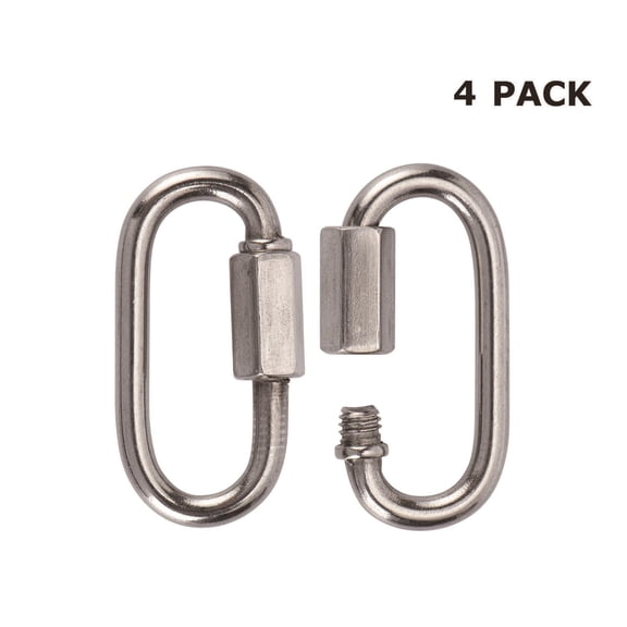Hyper Tough 3-1/2 in. x 5/16 in. Chain Quick Links, Stainless Steel 316, 4 Pack
