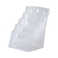 thumbnail image 2 of Soporte de Acrílico para Folletos, Soporte para Folletos, Estante con Diseño Inclinado Hacia Atrás, Soporte de Mesa, Soporte de Letrero para Folletos, A5 4 niveles, 2 of 8