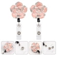 thumbnail image 3 of 2 Pcs Porte-Badge en Forme de Fleur en Strass Pinces à Badges Étiquettes de Nom, 3 of 8