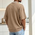 thumbnail image 7 of Fanshiluo Men's V Neck Drop Shoulder Short Sleeve T-Shirt, Fake Two-Piece Loose Casual Top,Size:XXXXL,Big and Tall Men, 7 of 7