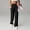 Black, variant on Women's High Waist Wide Leg Pants, Seamless Waistband Vertical Seam Casual Trousers with Pockets
