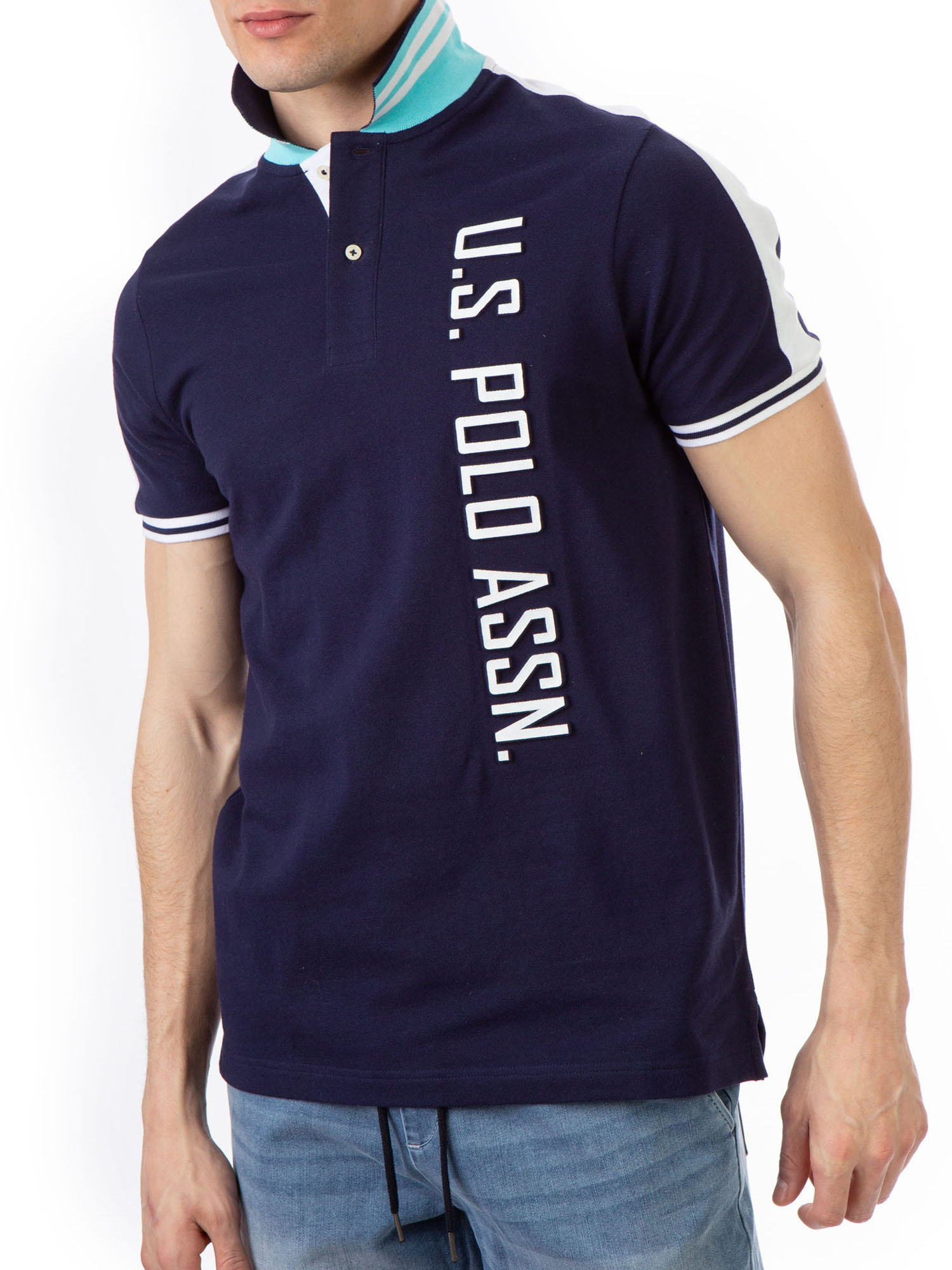 U.S. Polo Assn. Men's Embossed Logo Pique Polo Shirt - image 3 of 6