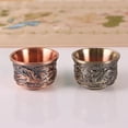 thumbnail image 5 of Joernso Teacup Anti-slip Compact Size Zinc Alloy Aesthetic Relief Pattern Liquor Cup for Banquet, 5 of 8