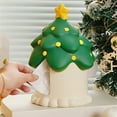 thumbnail image 3 of Caja de Pañuelos de Cerámica con Forma de Árbol de Navidad | Caja para Rollos de Papel Higiénico para Sala de Estar, Mesa de Té o Cualquier Espacio | 23 X 17 X 15,5 Cm | Capacidad para 100-150 Pañuel, 3 of 6
