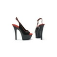 thumbnail image 2 of Ellie Shoes E-601-Lucia 6 Heel Two Tone Slingback Sandal 5 / Black/Red, 2 of 2