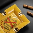 thumbnail image 4 of Cigar ashtray, large diameter smoke slot, exquisite and unique ceramic ashtray smoke extinguisher CLG-23 for cigars,白色, 4 of 13