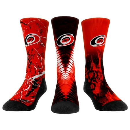 

Unisex Rock Em Socks Carolina Hurricanes Three-Pack Crew Socks Set