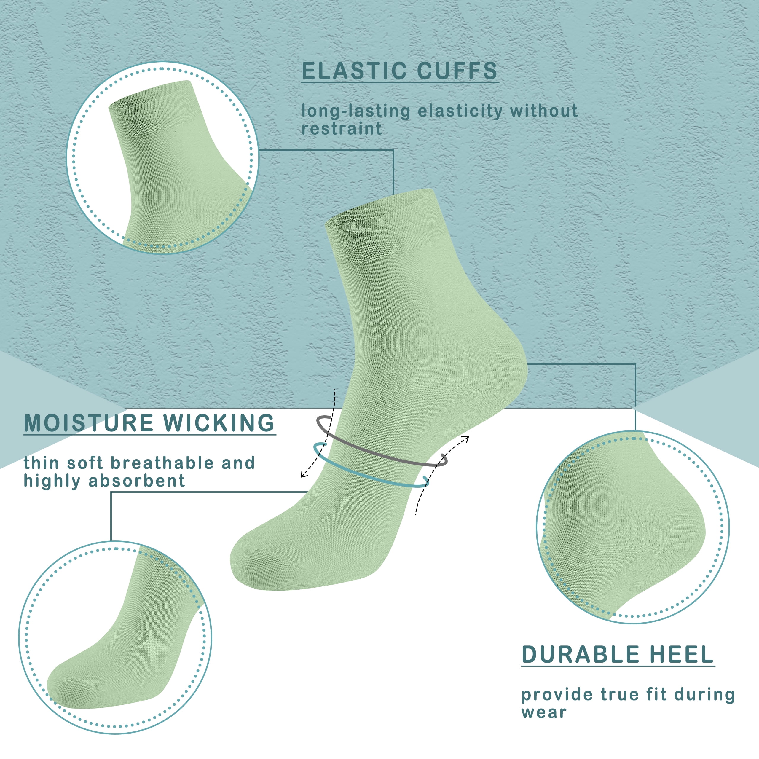 Women Thin Socks Bamboo Ankle Silky Quarter Anti Odor Casual Summer Socks 6 Pairs (as1, numeric, numeric_8, numeric_11, regular, regular, Assorted6) …