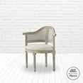 thumbnail image 3 of Posh Living Ibraheem Linen Accent Chair Cream White, 3 of 12