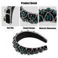 thumbnail image 3 of Unique Bargains Faux Crystal Padded Headband Green, 3 of 7
