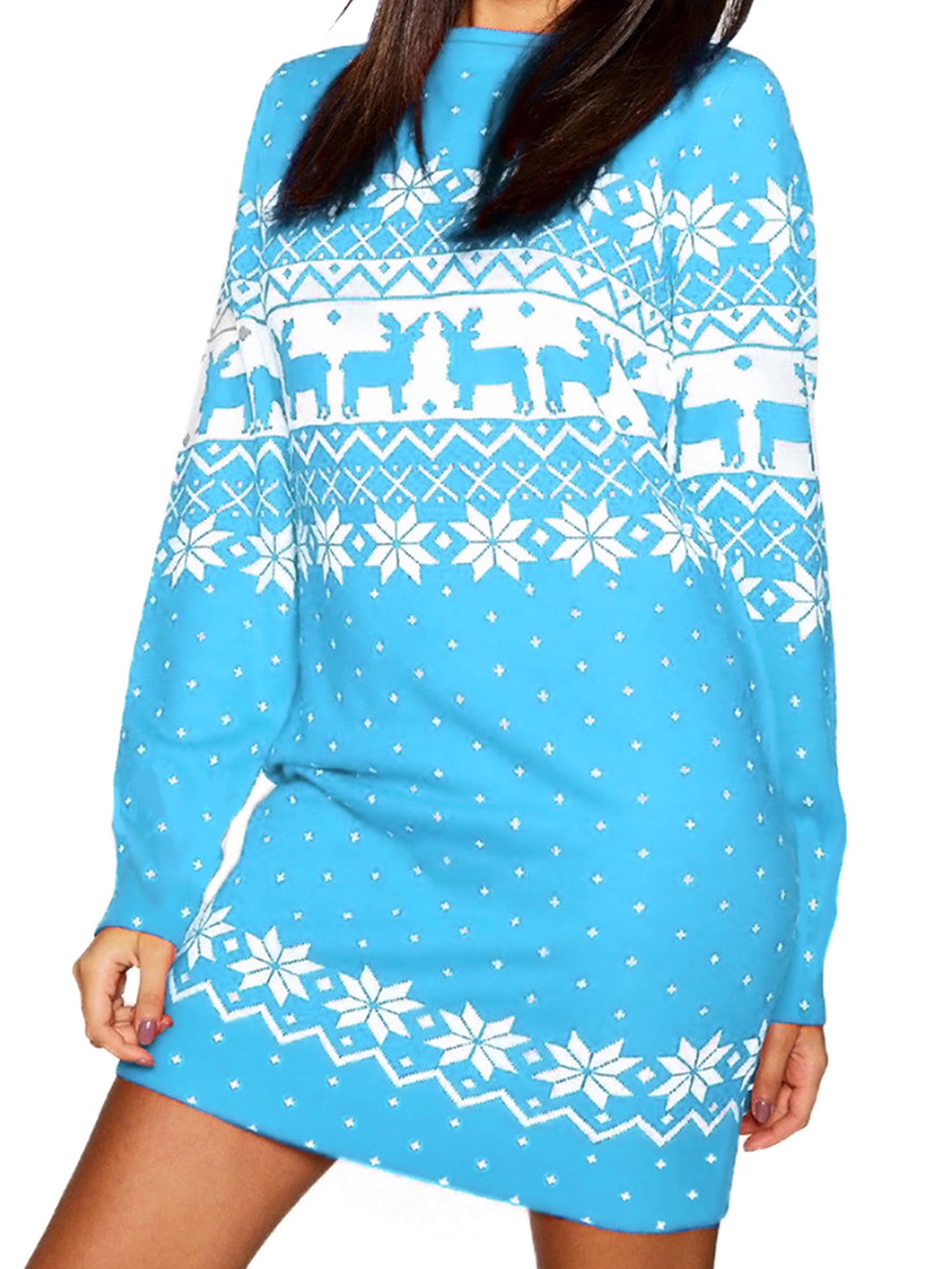womens christmas print dresses